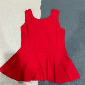 Scarlet Peplum Top